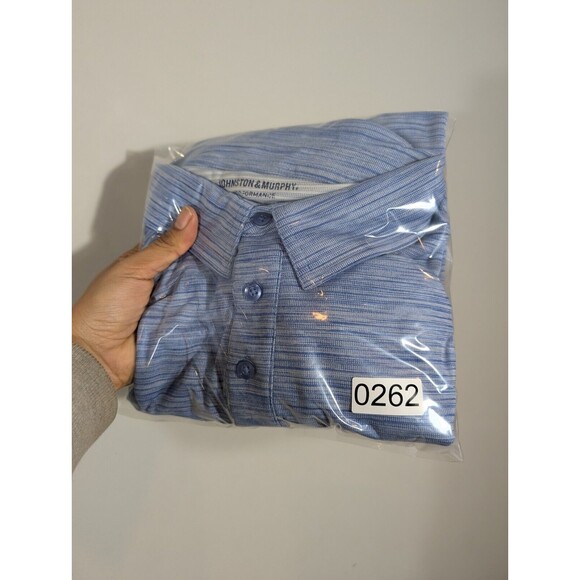 Johnston & Murphy Top Men Sz XL Blue Short Sleeve Performance Polo Shirt - Picture 6 of 7